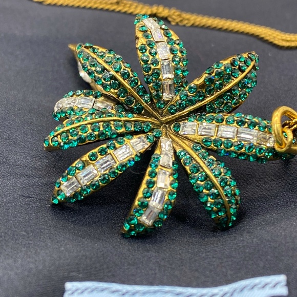 Prada Palm with Crystal in Bronze Necklace - Picture 8 of 13